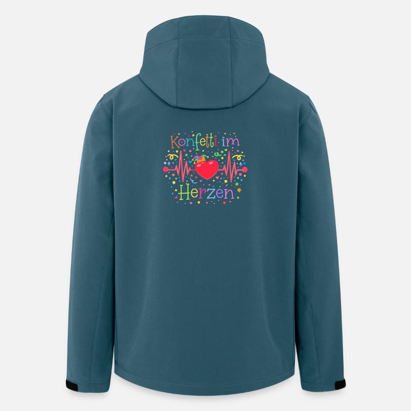 Könfetti im Herzen - Recycelte Männer Softshell-Jacke von Stanley/Stella - Dunkles Petrol