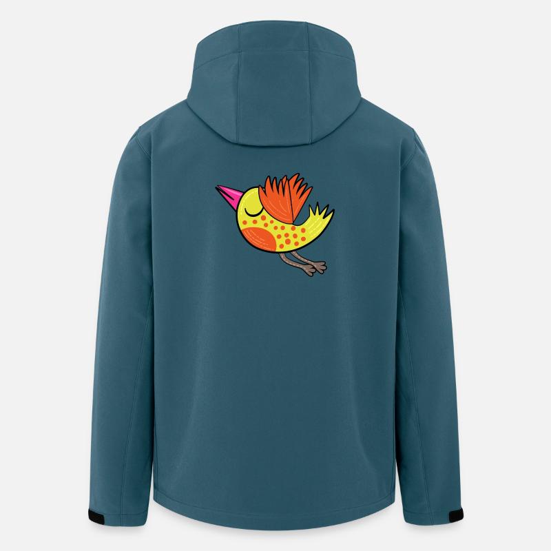 Kleiner Gelber Vogel - Recycelte Männer Softshell-Jacke von Stanley/Stella - Dunkles Petrol