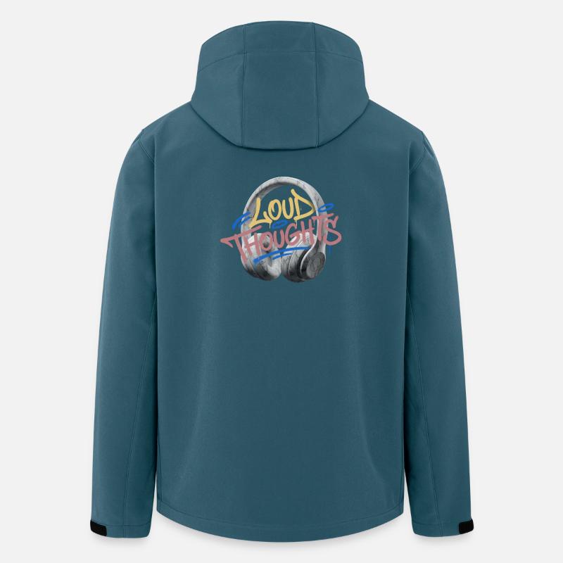 Loud Thoughts Graffiti - Recycelte Männer Softshell-Jacke von Stanley/Stella - Dunkles Petrol