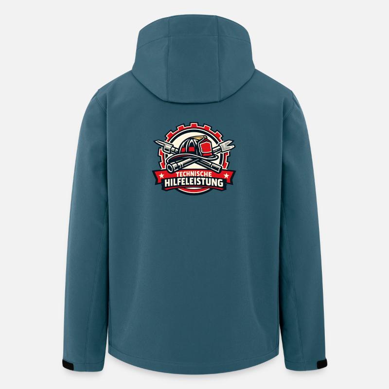 Technische Hilfeleistung Abzeichen - Recycelte Männer Softshell-Jacke von Stanley/Stella - Dunkles Petrol