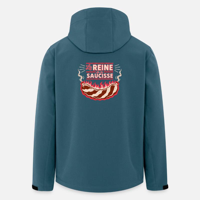 Reine de la Saucisse - Veste softshell homme en polyester recyclé Stanley/Stella - bleu pétrole foncé