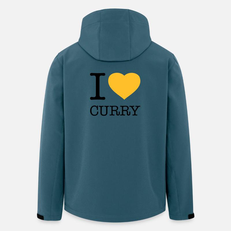 J’ADORE LE CURRY - Veste softshell homme en polyester recyclé Stanley/Stella - bleu pétrole foncé