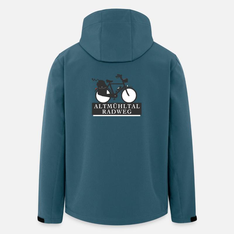 Altmühltal Radweg - Recycelte Männer Softshell-Jacke von Stanley/Stella - Dunkles Petrol