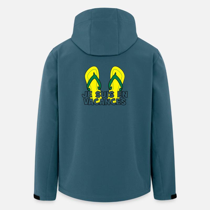 Ich bin im Urlaub! - Recycelte Männer Softshell-Jacke von Stanley/Stella - Dunkles Petrol