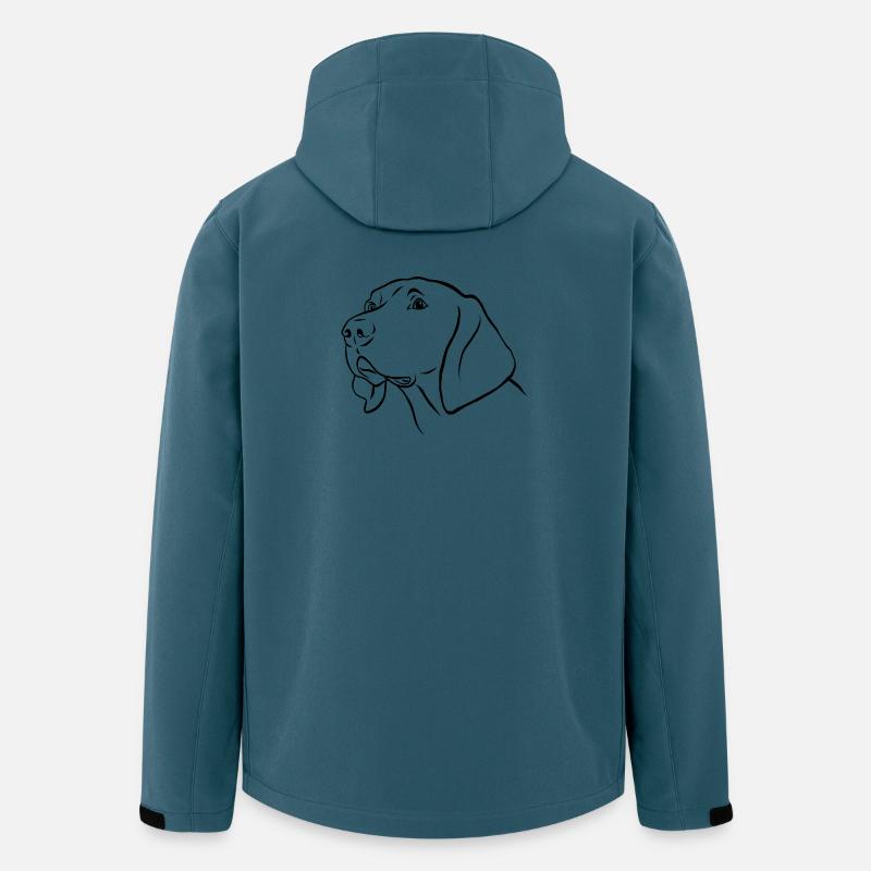 Weimaraner Portrait - Recycelte Männer Softshell-Jacke von Stanley/Stella - Dunkles Petrol