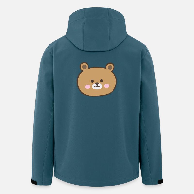 Bärengesicht - Recycelte Männer Softshell-Jacke von Stanley/Stella - Dunkles Petrol