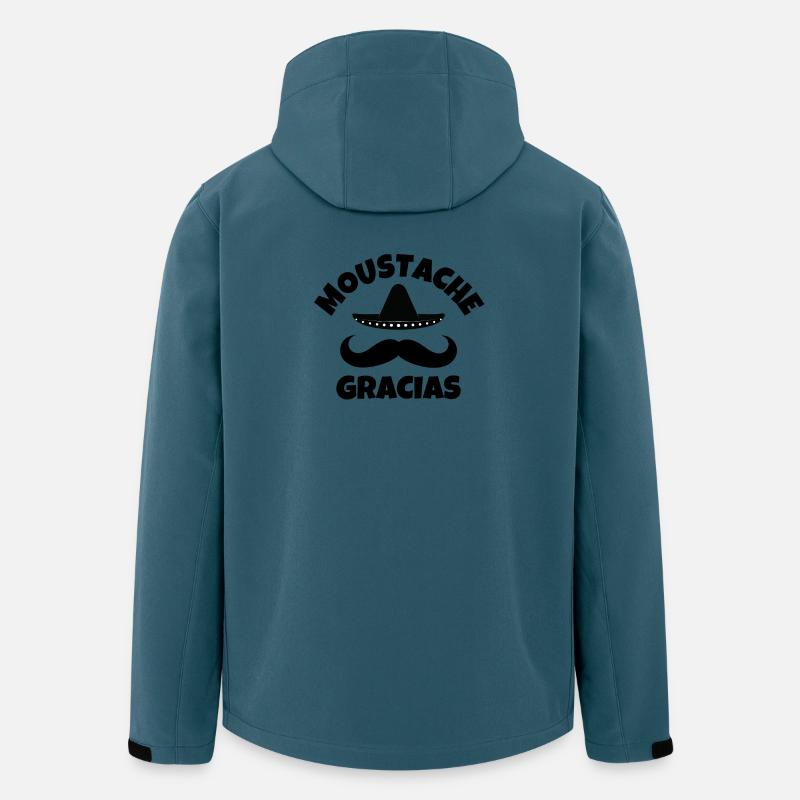 Schnurrbart, Schnurrbart, Schnurrbart gracias - Recycelte Männer Softshell-Jacke von Stanley/Stella - Dunkles Petrol