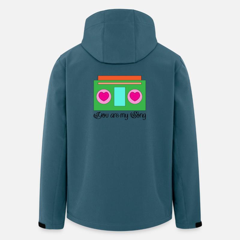 Abstrakte Liebe Freundschaft Grafik - Recycelte Männer Softshell-Jacke von Stanley/Stella - Dunkles Petrol