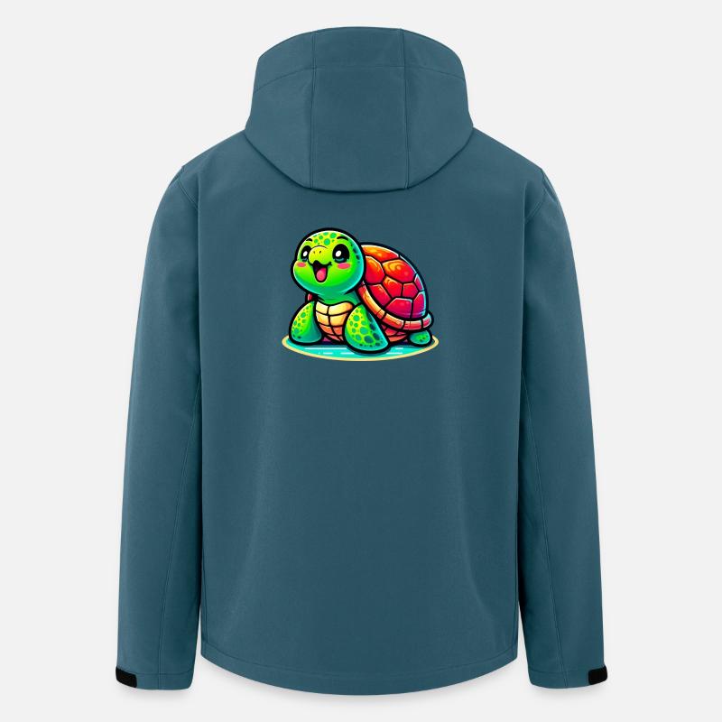 Schildkröte - Recycelte Männer Softshell-Jacke von Stanley/Stella - Dunkles Petrol