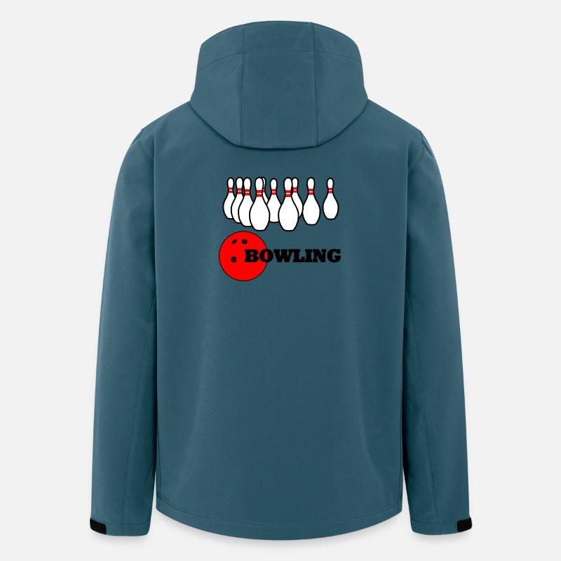 Bowling-Logo - Recycelte Männer Softshell-Jacke von Stanley/Stella - Dunkles Petrol
