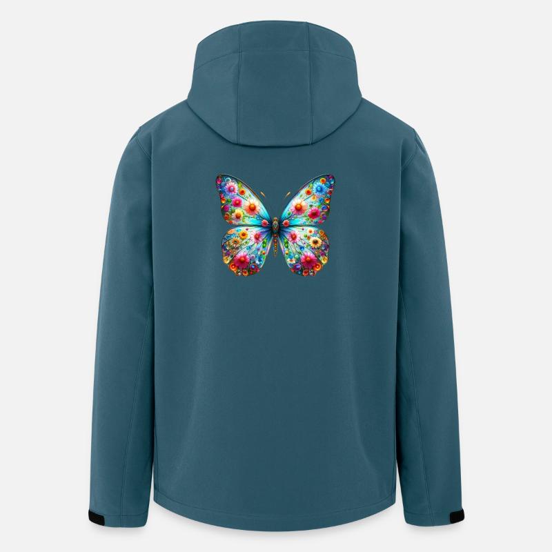 Papillon - Veste softshell homme en polyester recyclé Stanley/Stella - bleu pétrole foncé