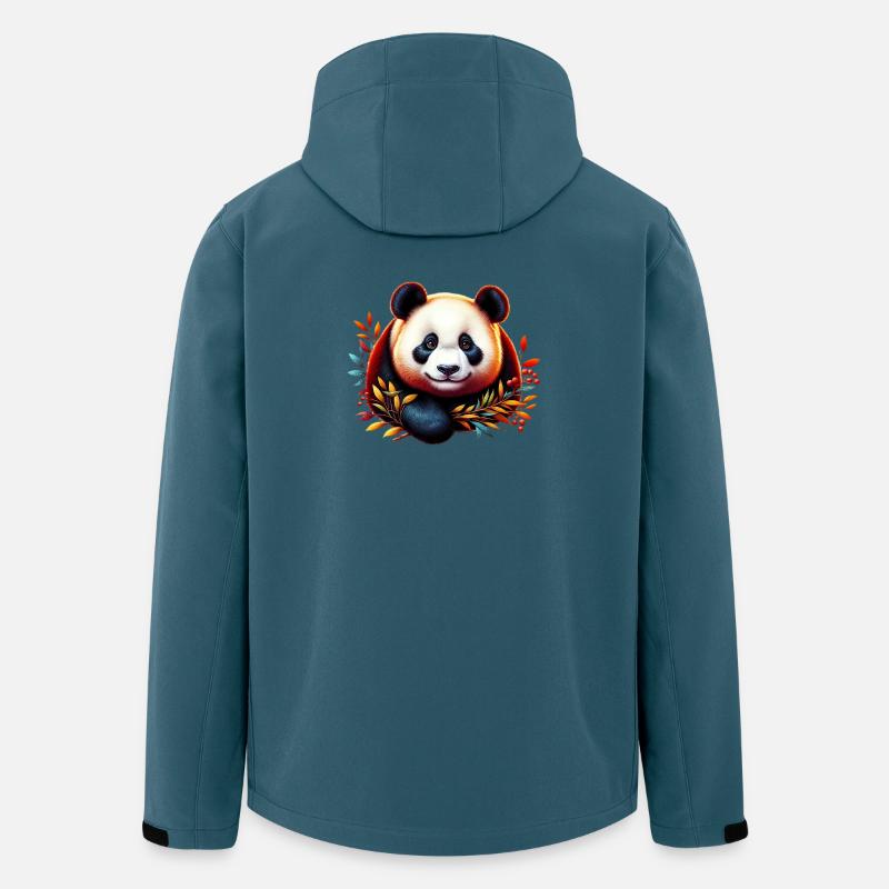 Panda - Recycelte Männer Softshell-Jacke von Stanley/Stella - Dunkles Petrol