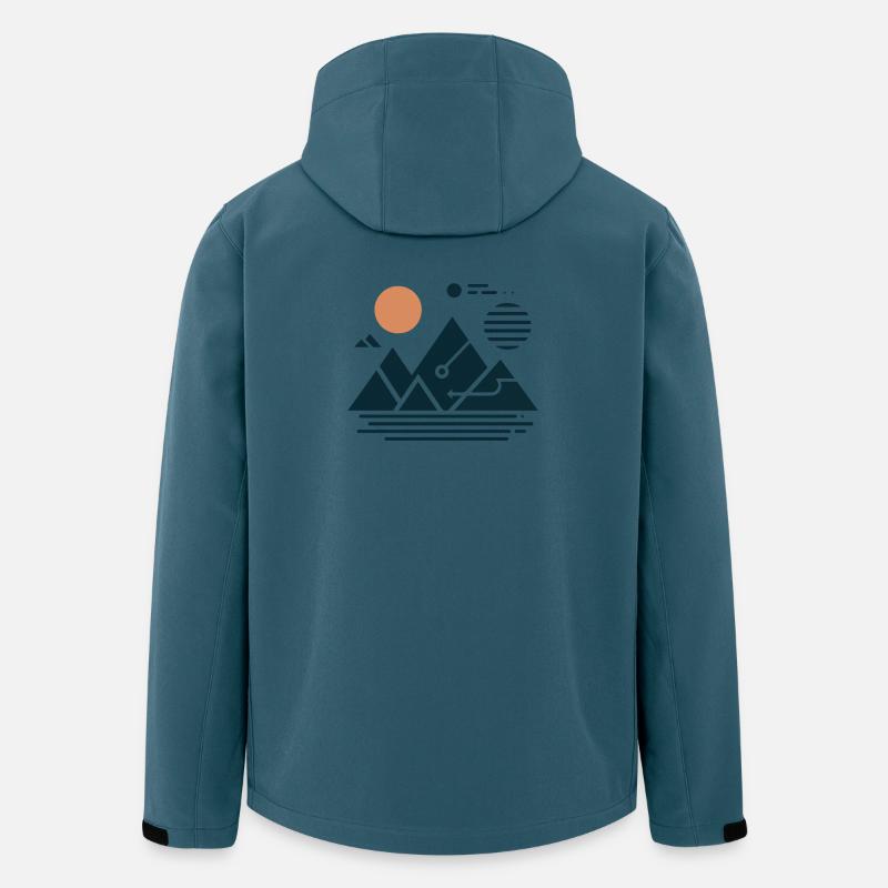 Gebirge - Recycelte Männer Softshell-Jacke von Stanley/Stella - Dunkles Petrol
