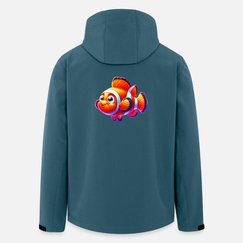 Clownfisch - Recycelte Männer Softshell-Jacke von Stanley/Stella - Dunkles Petrol