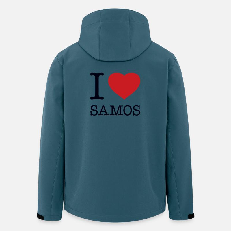 J’ADORE SAMOS - Veste softshell homme en polyester recyclé Stanley/Stella - bleu pétrole foncé