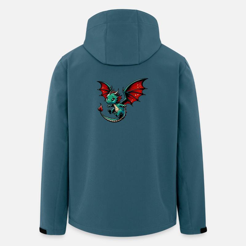Drache - Recycelte Männer Softshell-Jacke von Stanley/Stella - Dunkles Petrol