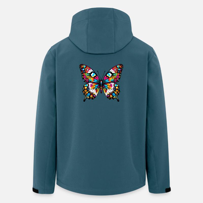 Schmetterling - Recycelte Männer Softshell-Jacke von Stanley/Stella - Dunkles Petrol