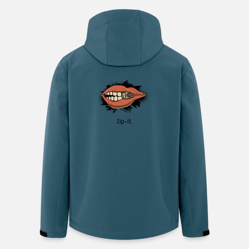 Zip it – cheeky statement in a pop art look - Men’s Recycled Softshell Jacket by Stanley/Stella - stargazer