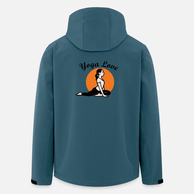 Yoga Love - Recycelte Männer Softshell-Jacke von Stanley/Stella - Dunkles Petrol