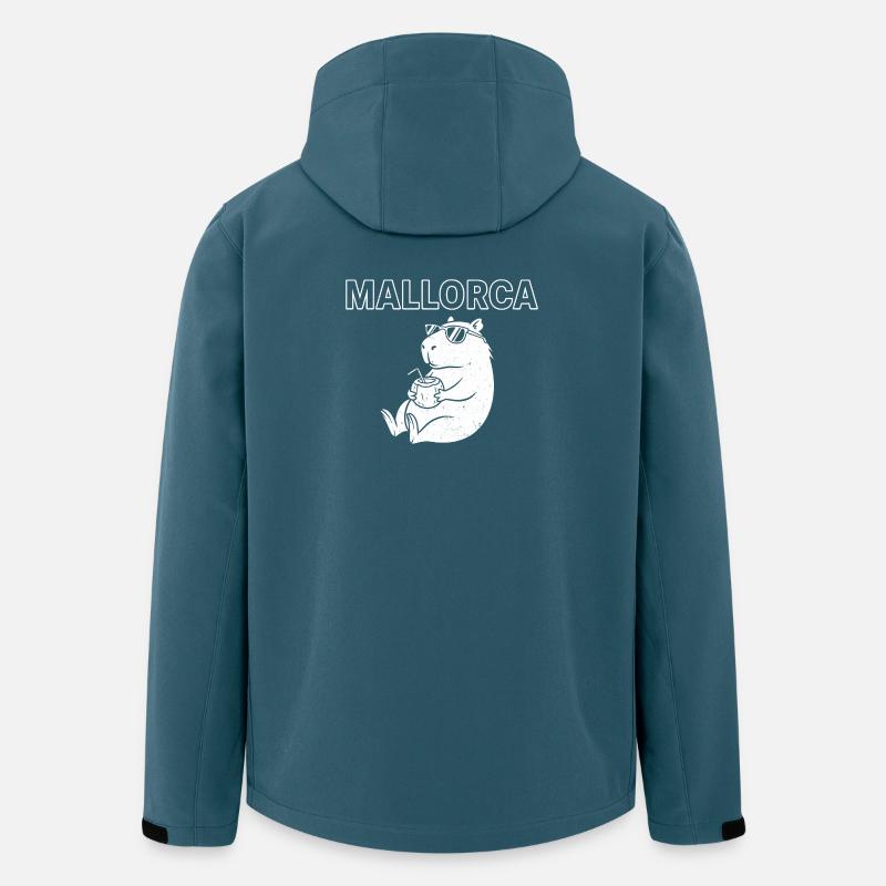 Mallorca Capybara Kokosnuss - Veste softshell homme en polyester recyclé Stanley/Stella - bleu pétrole foncé
