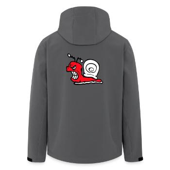 Schnecke Böse Wütend Angriff Zähne knirschen sauer - Recycelte Männer Softshell-Jacke von Stanley/Stella - Dunkles Petrol - Hinten - AI Model Male 185 light (185cm)