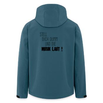 You Stupid Music Loud - Men’s Recycled Softshell Jacket by Stanley/Stella - stargazer - Back - AI Model Male 185 light (185cm)