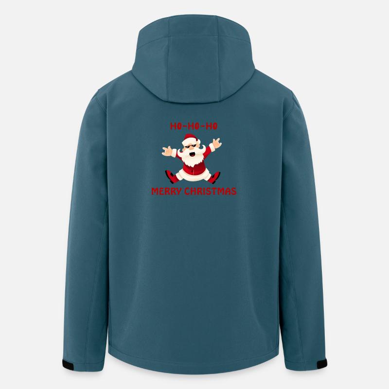 Fröhlicher springender Santa - Recycelte Männer Softshell-Jacke von Stanley/Stella - Dunkles Petrol