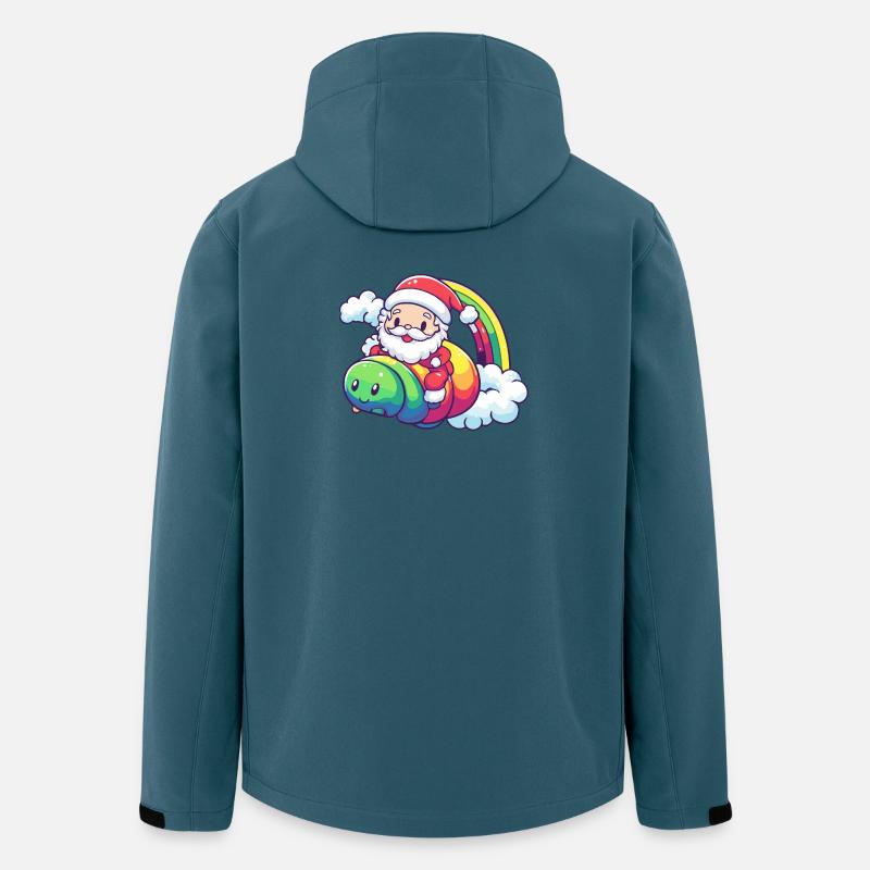 Wurm Weihnachtsmann Weihnachten - Recycelte Männer Softshell-Jacke von Stanley/Stella - Dunkles Petrol