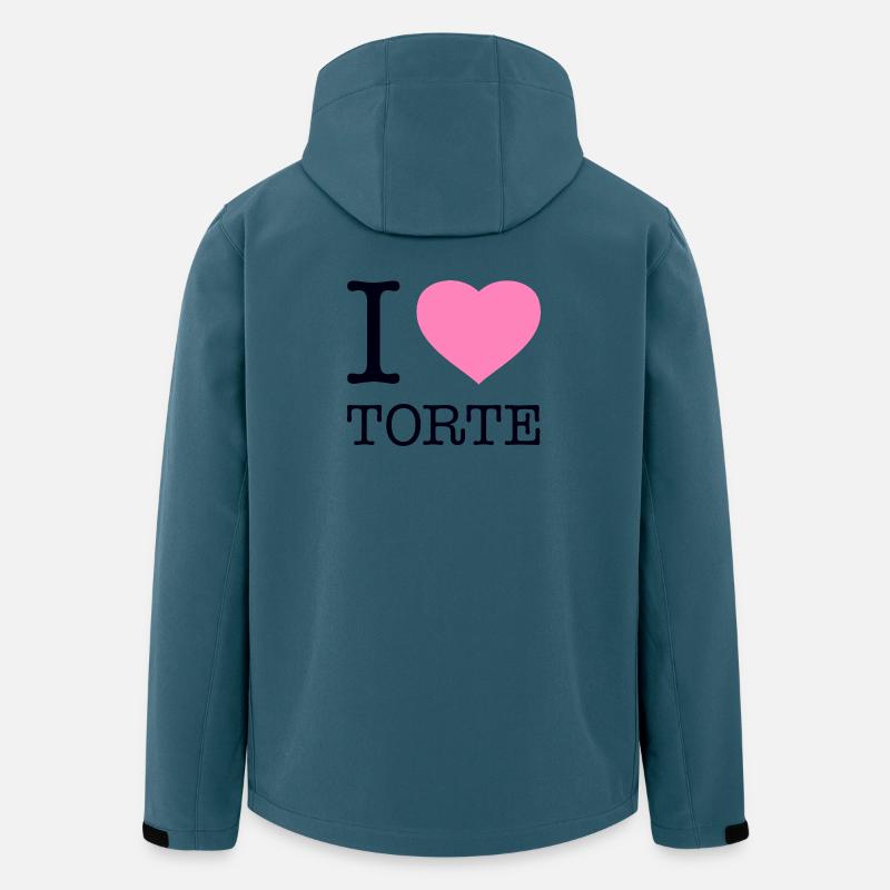 I love Torte - Recycelte Männer Softshell-Jacke von Stanley/Stella - Dunkles Petrol