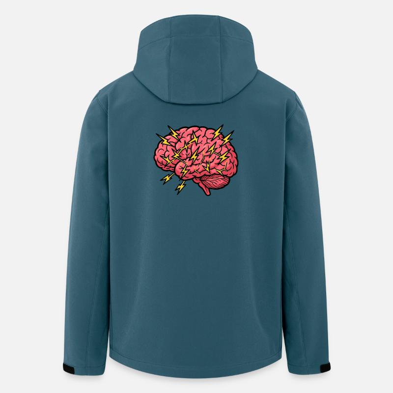Blitzhirn Popart - Recycelte Männer Softshell-Jacke von Stanley/Stella - Dunkles Petrol