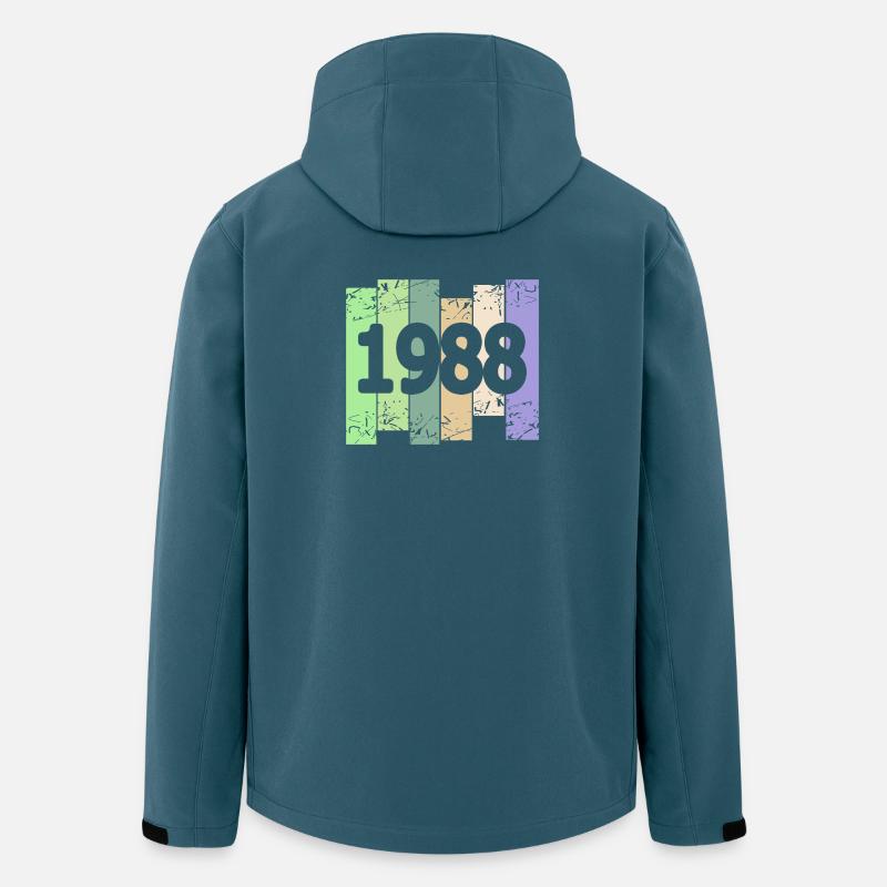 1988 - Recycelte Männer Softshell-Jacke von Stanley/Stella - Dunkles Petrol