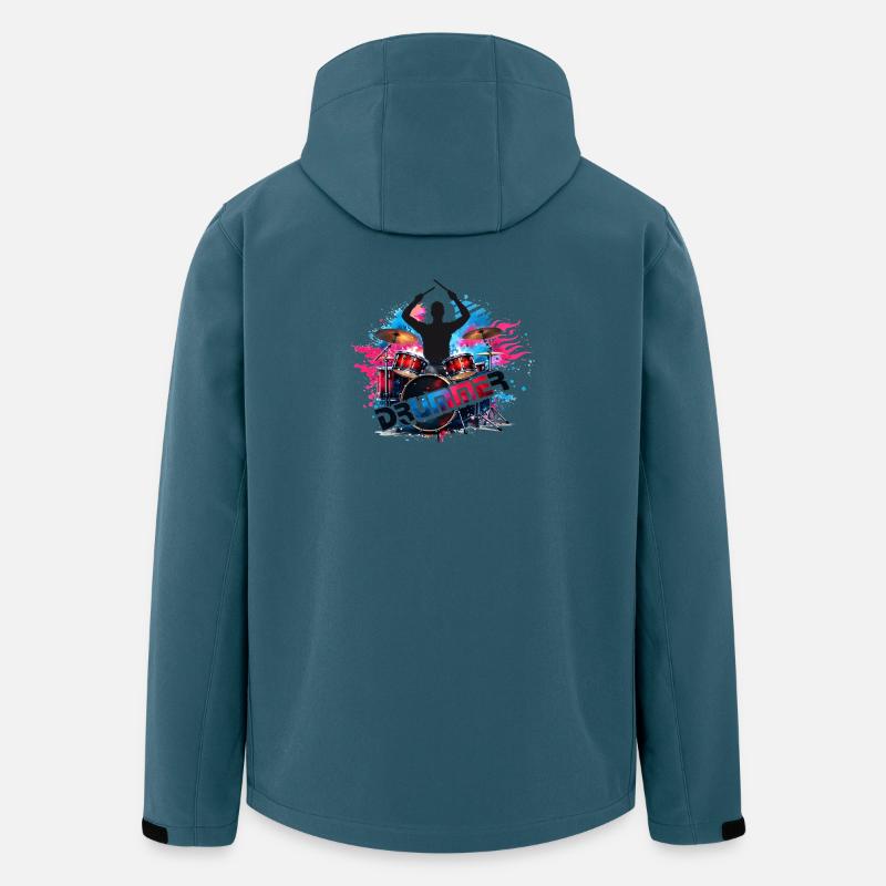 Drummer Power Splash Design  - Recycelte Männer Softshell-Jacke von Stanley/Stella - Dunkles Petrol