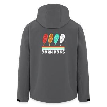 Corn dog - Men’s Recycled Softshell Jacket by Stanley/Stella - anthracite - Back - AI Model Male 185 light (185cm)