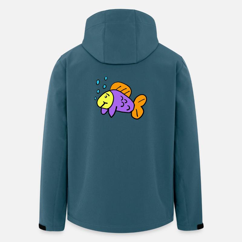 Fisch Fische Kinder lustig  - Recycelte Männer Softshell-Jacke von Stanley/Stella - Dunkles Petrol