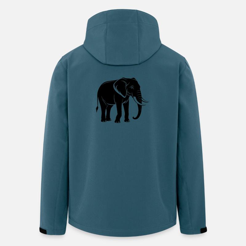 Éléphant - Veste softshell homme en polyester recyclé Stanley/Stella - bleu pétrole foncé