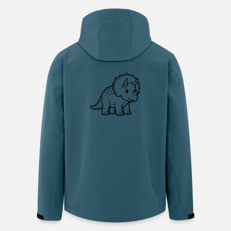 Bébé Tricératops - Veste softshell homme en polyester recyclé Stanley/Stella - bleu pétrole foncé
