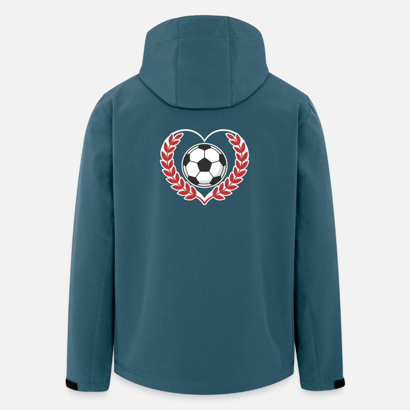 Herzball mit Lorbeerkranz - Recycelte Männer Softshell-Jacke von Stanley/Stella - Dunkles Petrol