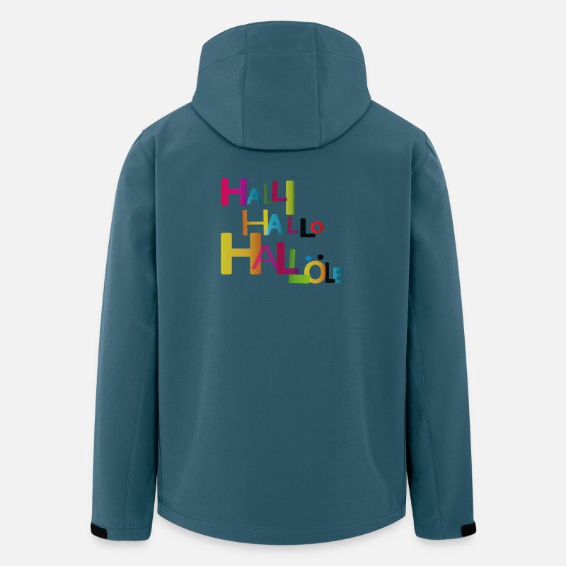 Halli Hallo Hallöle - Recycelte Männer Softshell-Jacke von Stanley/Stella - Dunkles Petrol