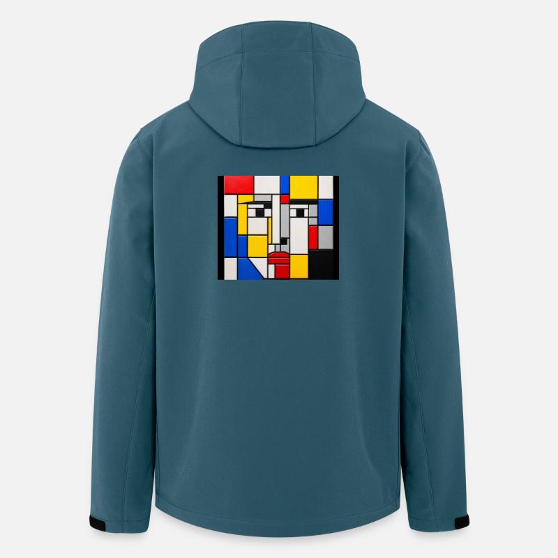 Mondrian Face Mosaic - Men’s Recycled Softshell Jacket by Stanley/Stella - stargazer