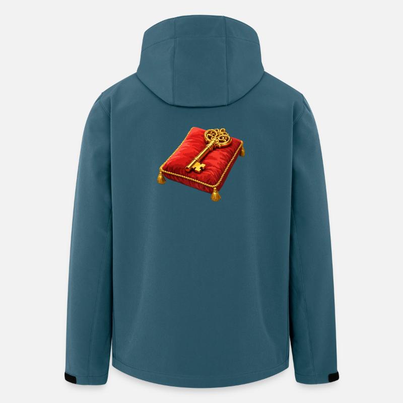 Golden Key on Red Cushion - Men’s Recycled Softshell Jacket by Stanley/Stella - stargazer