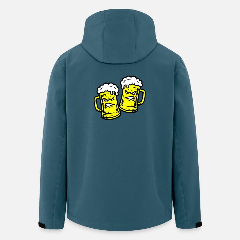 Beer Comic Beer Glass - Men’s Recycled Softshell Jacket by Stanley/Stella - stargazer
