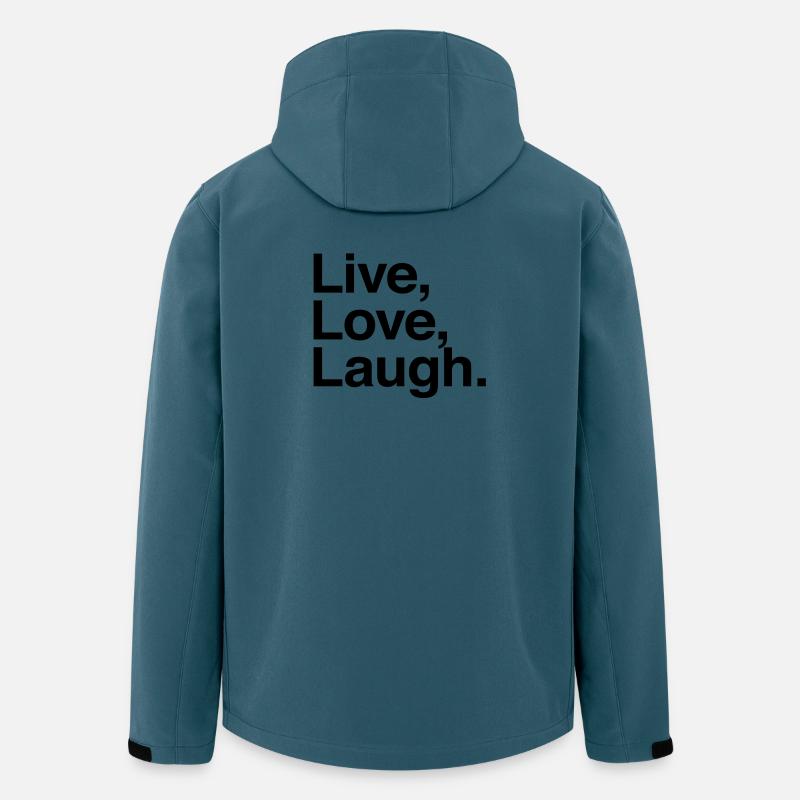live love laugh - Recycelte Männer Softshell-Jacke von Stanley/Stella - Dunkles Petrol