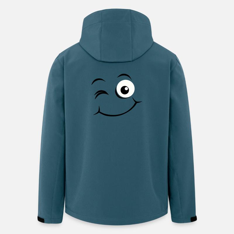 Emoticon Glückliches Gesicht - Recycelte Männer Softshell-Jacke von Stanley/Stella - Dunkles Petrol