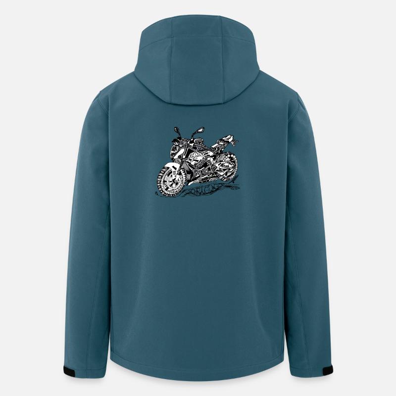 Bikerspruch - Recycelte Männer Softshell-Jacke von Stanley/Stella - Dunkles Petrol