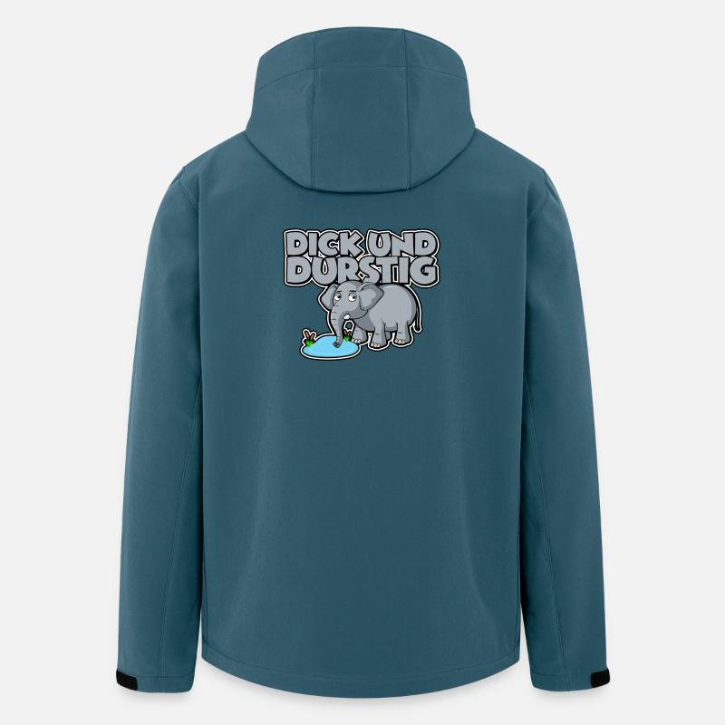 Dick und durstig - Recycelte Männer Softshell-Jacke von Stanley/Stella - Dunkles Petrol