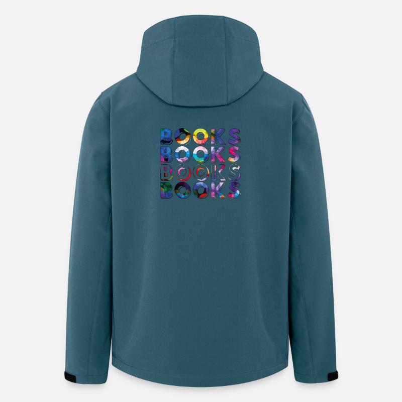 Bücher, Bücher, Bücher, Bücher bunt - Recycelte Männer Softshell-Jacke von Stanley/Stella - Dunkles Petrol