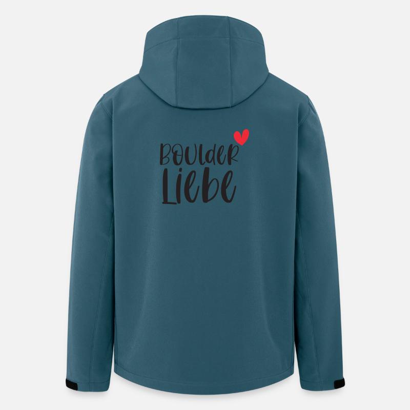Bouldern Boulderliebe Berge Klettern Geschenk - Recycelte Männer Softshell-Jacke von Stanley/Stella - Dunkles Petrol
