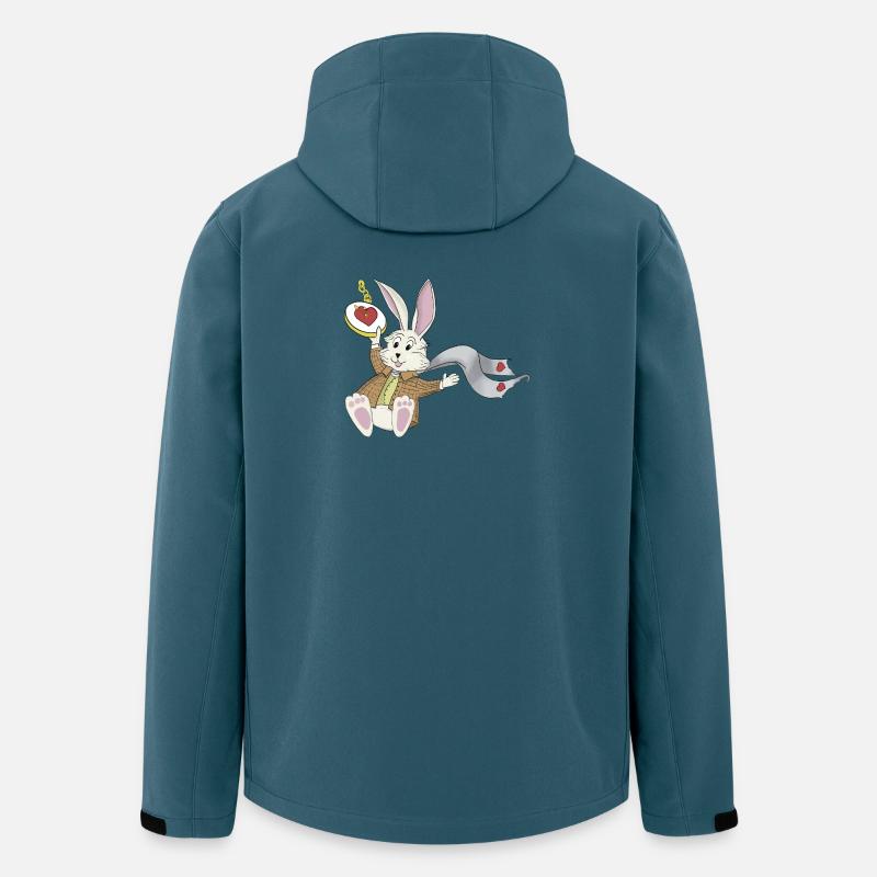 Lapin blanc - Veste softshell homme en polyester recyclé Stanley/Stella - bleu pétrole foncé