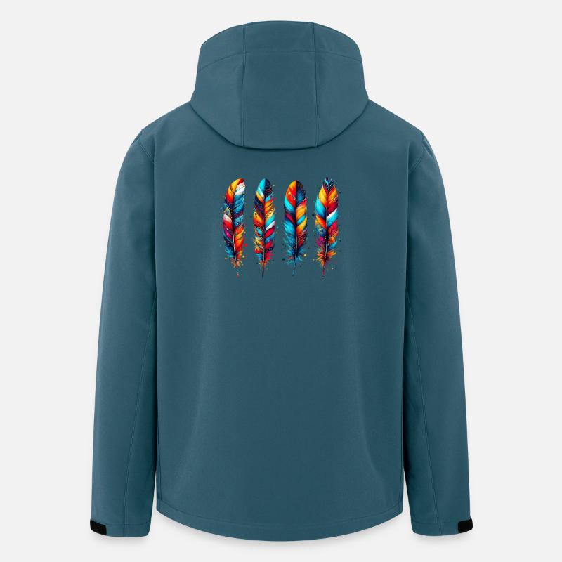 Feder - Recycelte Männer Softshell-Jacke von Stanley/Stella - Dunkles Petrol