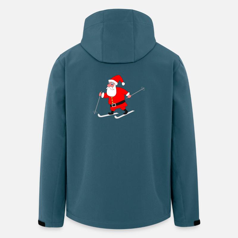 Weihnachtsmann auf Skiern - Recycelte Männer Softshell-Jacke von Stanley/Stella - Dunkles Petrol